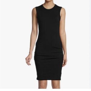 James perse Black Sleeveless rouched side dress - sz 2/med
